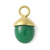 304 Stainless Steel Natural Green Onyx Agate(Dyed & Heated) Pendants STAS-L277-07G-05-1