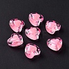 Glass Heart Beads GLAA-D005-01A-2