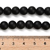 Natural Black Onyx(Dyed & Heated) Beads Strands G-Z024-01B-01-5