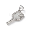 Rack Plating Brass Micro Pave Cubic Zirconia Pendants KK-Z079-02P-2