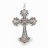Alloy Rhinestone Big Pendants PALLOY-P198-01AS-RS-1