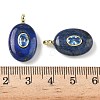 Natural Lapis Lazuli & Cubic Zirconia Pendants G-Z076-01G-21-3