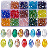 300Pcs 15 Colors Transparent Electroplate Glass Beads Strands EGLA-SP0001-41-1