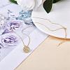 925 Sterling Silver 12 Constellation Necklace Gold Horoscope Zodiac Sign Necklace Round Astrology Pendant Necklace with Zircons Birthday Jewelry Gift for Women Men JN1089G-3