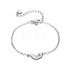 304 Stainless Steel Polar Bear Link Bracelets WG1BBC9-01-2