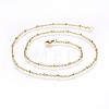 304 Stainless Steel Cable Chains Necklaces X-NJEW-P223-02G-1