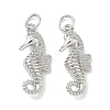 Brass Micro Pave Cubic Zirconia Animal Pendants KK-H280-05C-P-1