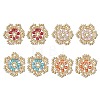 Flower Glass Seed Bead Stud Earrings EJEW-MZ00668-2