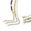 3Pcs 3 Style Natural Obsidian & Synthetic Hematite Beaded Necklaces Set NJEW-JN04033-3