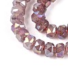 Anti-Tarnish Electroplate Glass Imitation Jade Beads Strands EGLA-T029-6mm-13E-3