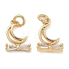 Brass Pave Cubic Zirconia Charms KK-A291-28A-G-1