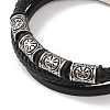 Braided Microfiber Leather Multi-strand Bracelets BJEW-B096-02B-2