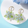 Valentine's Day Flower Natural Malaysian Jade & Glass Seed Beaded Leverback Earrings EJEW-MZ00700-03-1