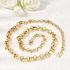 8MM Brass Rolo Chain Necklaces NJEW-L013-12G-2