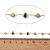 Handmade 304 Stainless Steel Chains with Gemstone Chip Beads CHS-K020-18G-3