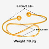 Exaggerated 304 Stainless Steel Open Cuff Bangles PA0789-2-5