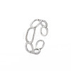 Non-Tarnish 304 Stainless Steel Open Oval Wrap Cuff Ring for Women RJEW-S405-192P-3