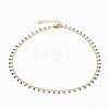 Brass Enamel Handmade Beaded Chain NecklaceS NJEW-JN03145-2
