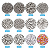  1550Pcs 12 Style Plating ABS & CCB Plastic Beads FIND-TA0002-43-3