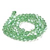 Transparent Electroplate Glass Beads Strands LS-GLAA-F029-4mm-A24-2
