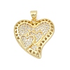 Brass Micro Pave Cubic Zirconia Pendants KK-D317-087G-1