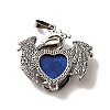 Natural Lapis Lazuli Dyed Heart Pendants KK-K331-01AS-01-3