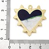 Smudge Pattern Alloy Pendants With ABS Imitation Pearls PALLOY-S034-03KCG-A-3