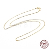 925 Sterling Silver Cable Chains Necklace for Women STER-I021-08B-G-4
