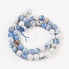 Faceted Natural Fire Crackle Agate Beads Strands G-F447-8mm-B09-5