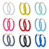 9 Pairs 9 Colors Acrylic Hoop Earrings EJEW-DC0001-52-1