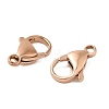 Ion Plating(IP) 304 Stainless Steel Lobster Claw Clasps STAS-AB13-RG-2