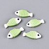 Hand Painted Fish Shaped Porcelain Beads PORC-N013-06A-1