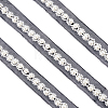 2Yards Netting Fabric Beaded Trim Ribbon OCOR-ME0001-64A-02-1