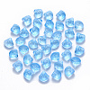 Transparent Spray Painted Glass Beads GLAA-T016-04D-1