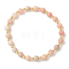Natural Pink Opal & Synthetic Hematite Non-magnetic Beaded Stretch Bracelets for Women BJEW-JB13940-03-3