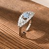 Brass Micro Pave Cubic Zirconia Cuff Rings for Women RJEW-S401-02P-3