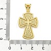 Rack Plating Brass Micro Pave Clear Cubic Zirconia Pendants KK-Z067-03G-01-3