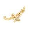 Brass Micro Pave Clear Cubic Zirconia Pendants CU-CBA7939-01A-G-2