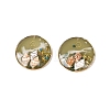 Brass & Epoxy Resin Pendants KK-Q082-04KCG-02-1