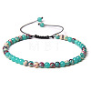 4mm Natural Shoushan Stone Beaded Braided Bracelets SY1950-10-1