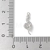 Brass Micro Pave Clear Cubic Zirconia Pendants KK-S505-03P-01-3