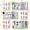 Stainless Steel DIY Nail Art Templates MRMJ-WH0092-006-3
