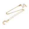 304 Stainless Steel Pendant Necklaces NJEW-T018-41G-3