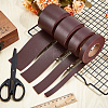 2M PVC Double Face Imitation Leather Ribbons SRIB-WH0011-127D-02-4