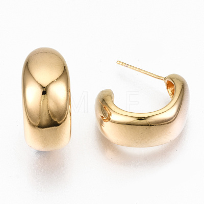Brass Half Hoop Earrings KK-R117-036-NF-1