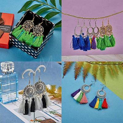 DIY Tassel Drop Earring Making Kit DIY-SZ0007-08-1