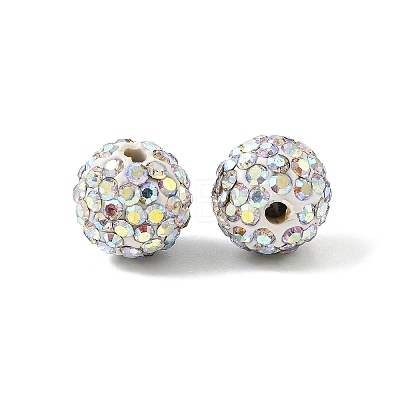 Polymer Clay Rhinestone Beads RB-N006-18-1