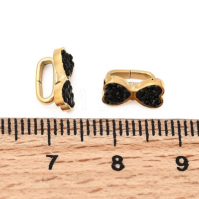 304 Stainless Steel Rhinestone Watch Band Charms STAS-P431-39A-G-1
