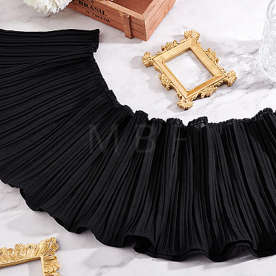 4 Yards Polyester Pleated Elastic Lace Ribbon OCOR-FG0001-79A-1