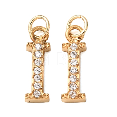 304 Stainless Steel with Crystal Rhinestone Charms RB-CBA5270-11G-I-1